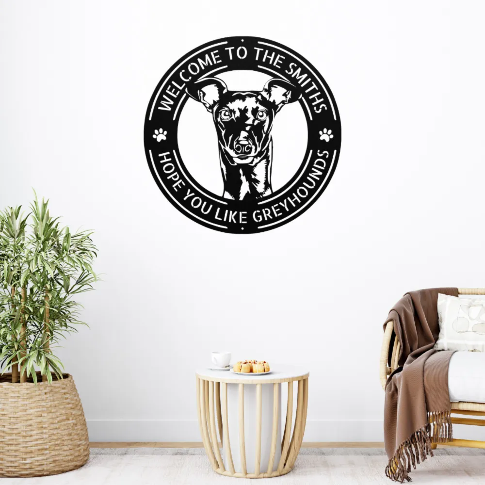 Personalized Greyhound Metal Sign